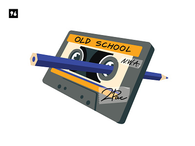 96 | print | old school 2d 2pac adobe art artwork design illustration illustrator music nwa old school