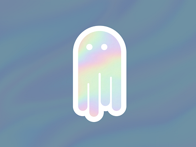 Ghost Holographic Sticker ghost holographic rebound sticker