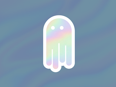 Ghost Holographic Sticker