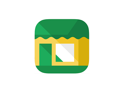 Cornershop Online iOS7 App Icon app corner delivery flat green icon ios7 logo shadow shop store yellow