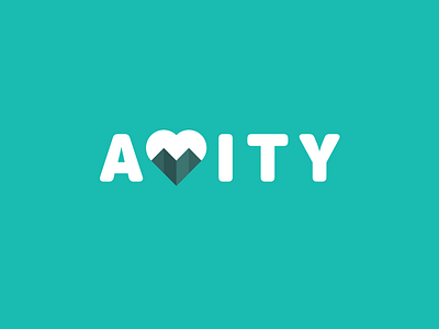 Amity Dating Brand aqua cyan date dating geometric geometry green heart love single white