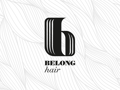 Belong Hair Logo beauty brand cosmetic custom elegant hair icon logo salon serif type