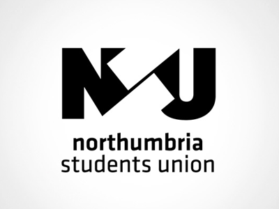 NSU Rebrand black brand branding college creative cutout die greyscale howe logo newcastle northumbria nsu shape student union university white will