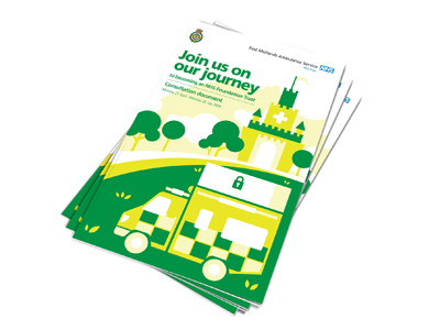 NHS NEAS Illustration cover foundation green illustration neas nhs report simple trust vector yellow