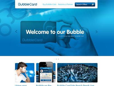 The Bubble Card - Web blue bubble card cyan discount spot spotuv ui uv voucher water web white