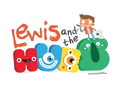 Lewis And The Hues animal cartoon character characterdesign comic dog grey hue hues illustration isolated lewis orange shape show tv vector