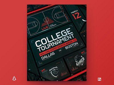 College Basketball Flyer March Madness Template basketball college basketball combine contest draft final four flyer hoops photoshop playground playoffs poster promotion slam dunk contest streetball template three point contest