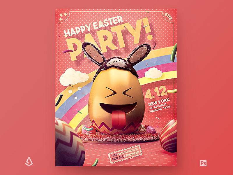 Easter Egg Hunt Flyer Kids Camp Template by Storm Designs on Dribbble