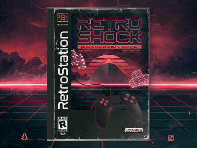 Retro Gaming Flyer Template Playstation Long Cover Style
