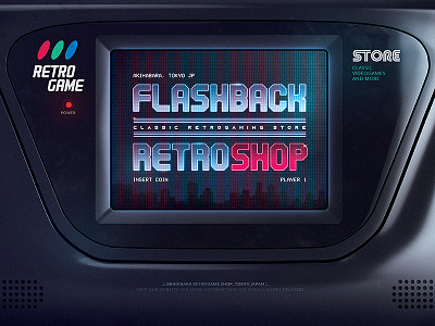 Retro Gaming Flyer Template Game Gear Poster 80s arcade classic gaming flyer game gear gamers gaming handheld layout mock up portable poster retro gaming retrogaming sega template video games