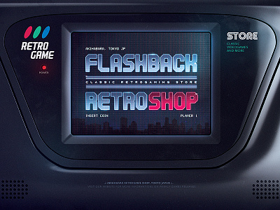 Retro Gaming Flyer Template Game Gear Poster