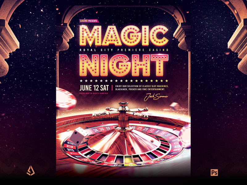 Casino Night Flyer Roulette Royale Template By Storm Designs On Dribbble