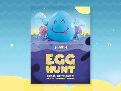 Easter Egg Scavenger Hunt Flyer Template easter egg hunt flyer holidays kids scavenger hunt