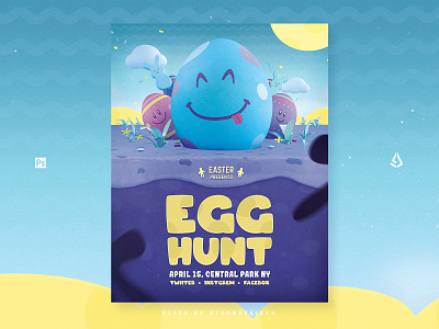 Easter Egg Scavenger Hunt Flyer Template