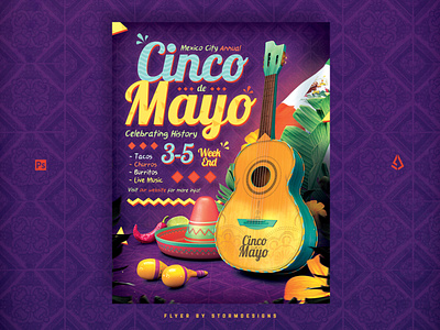Cinco de Mayo Flyer Mexican Fiesta Template