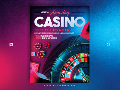 Casino Night Flyer Roulette Royale Template blackjack casino casino flyer casino night party poker roulette royale texas hold em