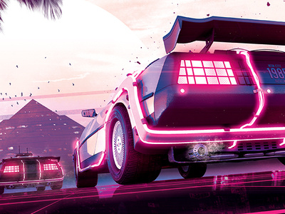 Synthwave Flyer v2 - Neon Dreams Retrowave Poster Template