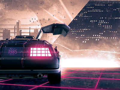 Synthwave Flyer v3 - Neon Miami Retrowave Poster Template 1980s 80s cyberpunk electro flashback flyer futurewave gaming miami movies music neon outrun poster retro retrogaming retrowave sci fi synthwave flyer