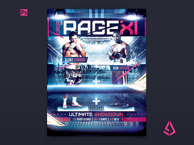 MMA Boxing Flyer Martial Arts Combat Poster academy box boxe breakdance breakdancing cage fighting combat designer fight flyer freestyle hip hop karate kung fu layout mma muay thai post rap store
