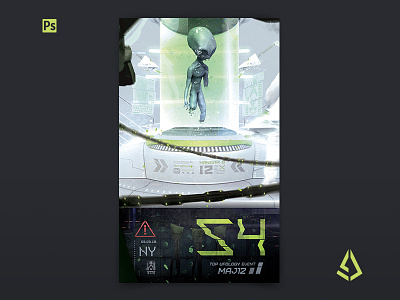 Alien Incubation Flyer UFO Ufology Area 51 Poster Template