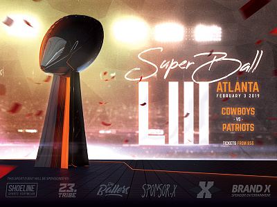 Football Super Bowl Flyer American Football Poster Template