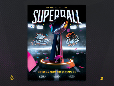 Football Super Bowl Flyer American Football Match Template american football college football flyer football football game lii match nfl party playoffs poster sport flyer super ball super bowl superball superbowl template