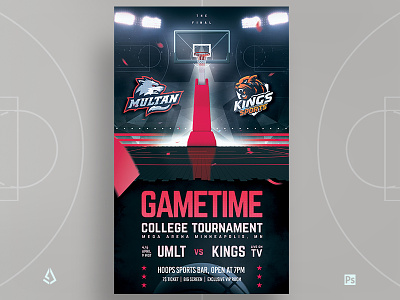March Madness Flyer Basketball Final Four Template