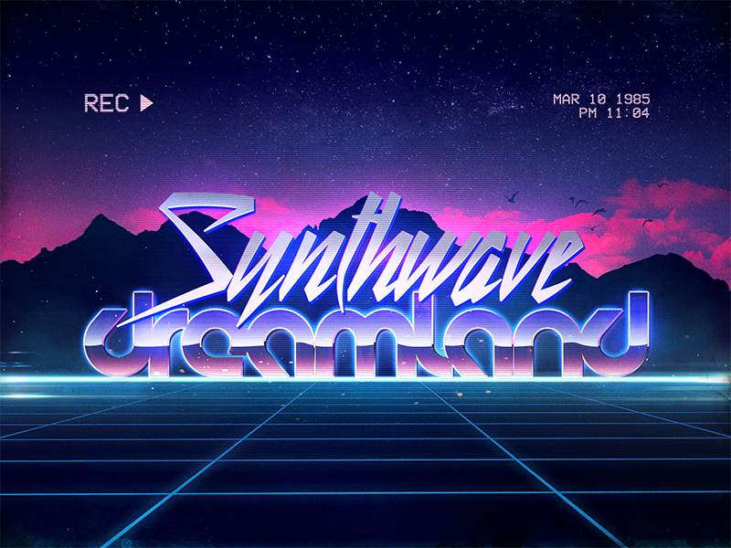 Synthwave Retrowave 80s 1980s Text Effects Styles Photoshop by Storm ...