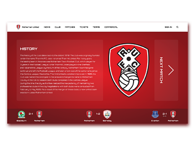 Redesign site "Rotherham United" ui rotherham football