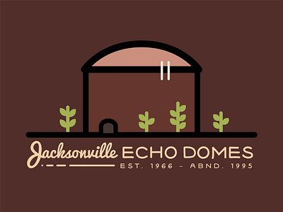 The Jacksonville Echo Domes abandoned adobe illustrator art branding design drawing florida illustration industrial logo logotype type typogaphy vector