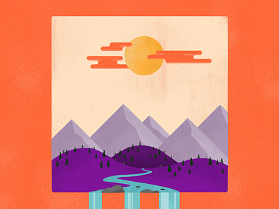 The Mountains Won't Remember Me adobe illustrator art illustration mountains nature photoshop sunset