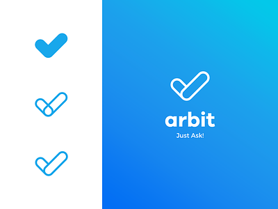 Arbit Logo app branding brand logo simple design surveys