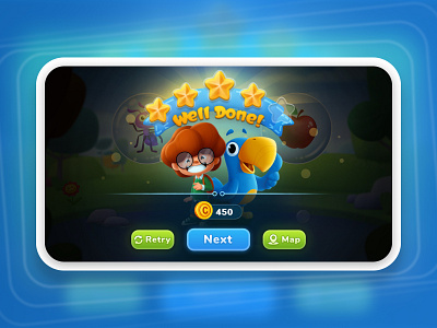 Finish level mobile game screen 2021 2021 design drawing gui illustration illustrator mobile game ui uiux