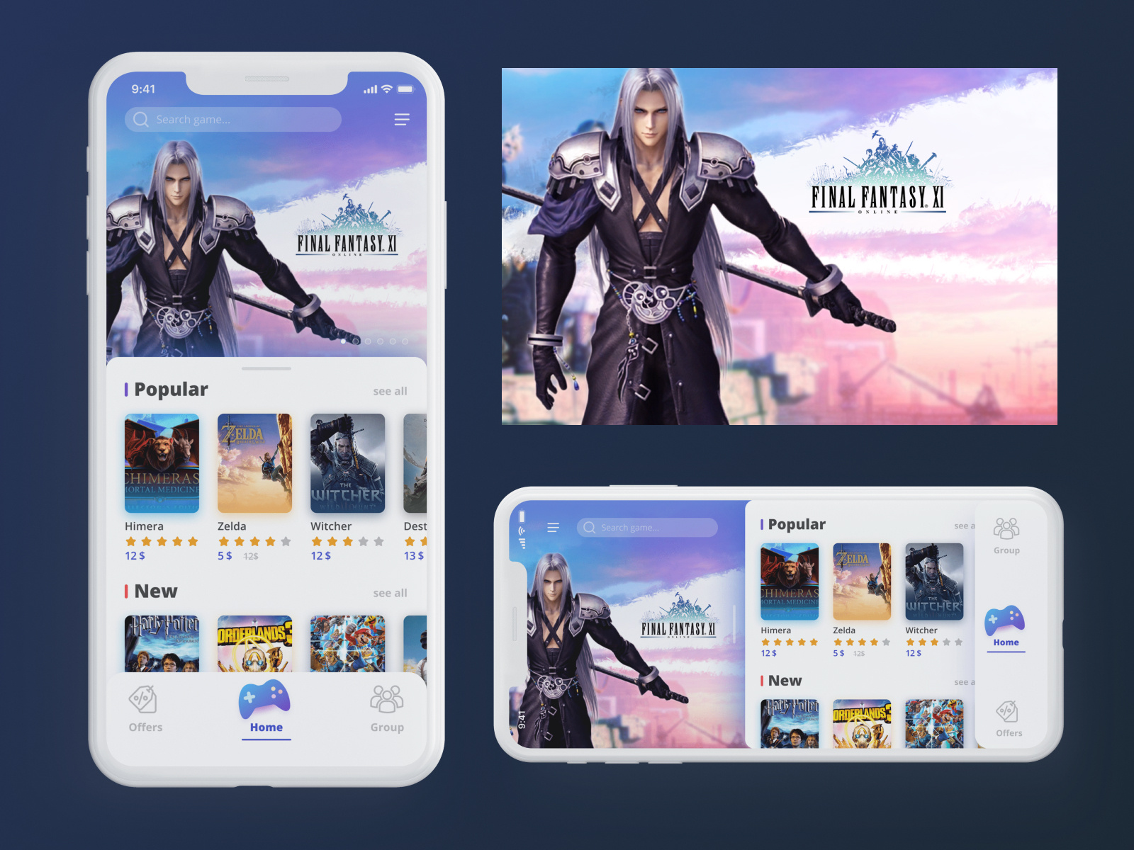 Game store app by Igor Bogatyrev on Dribbble