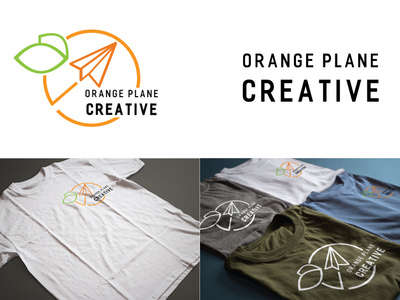 Orange Plane Creative branding branding agency creative agency design line chart logo logo design mock up orange paper plane shirt