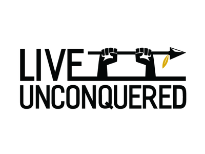 Live Unconquered Logo brand brand assets branding logo logo design motivational