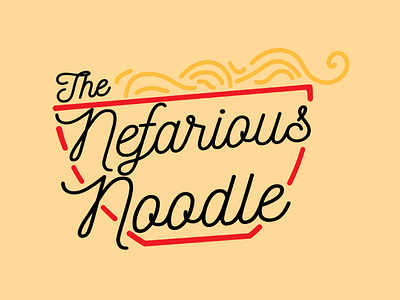 The Nefarious Noodle branding concept branding design logo logo design logo design branding restaraunt restaurant branding restaurant logo