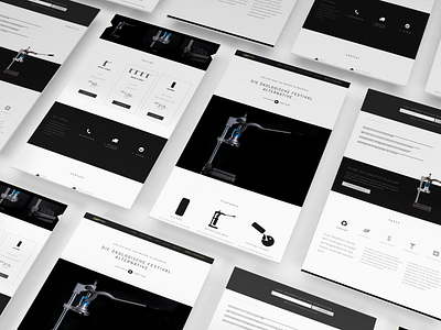 Product Website Industrial Design black blueyetistudios branding clean dark industrial landingpage minimal technology ux webdesign webdesigner