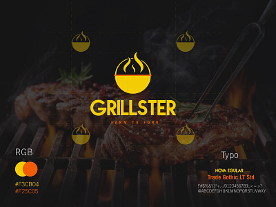 Grillster Logo Concept branding design icon logo minimal vector