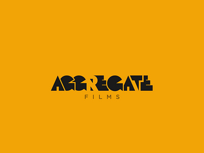 Film Production Logo (AGGREGATE) branding film logo minimal production typography vector