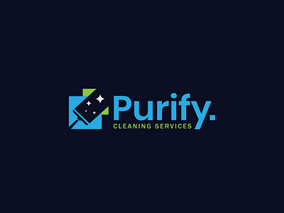 Cleaning Logo (Purify.) branding cleaning logo design minimal