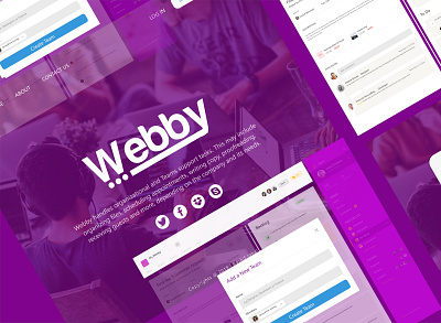 Webby UI (Team Manager) crm portal design software design software ui team management ui web application design webdesign