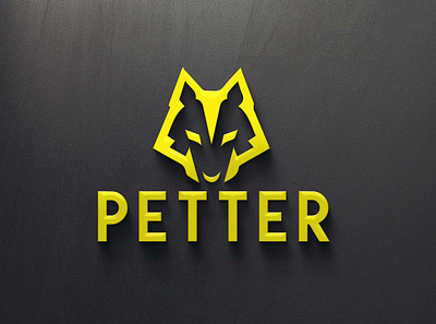 Petter branding design flat logo minimal typography vector