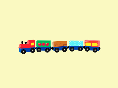 Vector-Train brushes design illustration minimal ui vector web