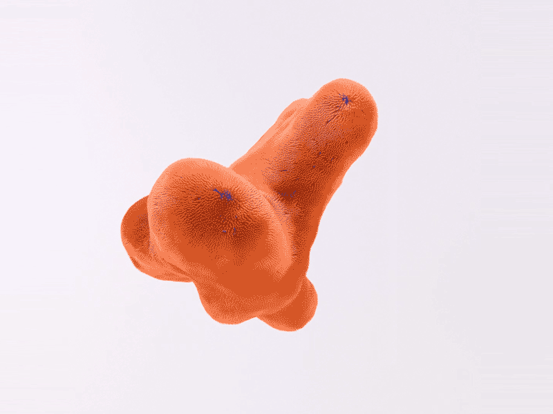 It's a Hairy Blob 3d 3d animation blobby color design effect fur fx houdini mograph motion orange