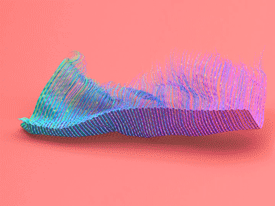 Zarape pt.2 3d 3d animation cloth color colorful design effect fx gradient houdini mograph motion salmon simulation transform