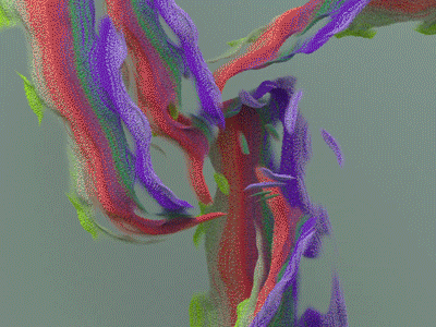 Zarape pt.4 3d 3d animation candy cloth color colorful design fx houdini mograph motion particles rainbow