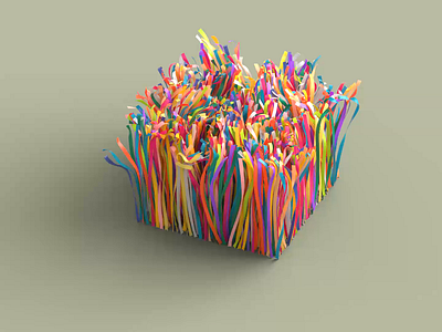 Variable Wind 3d 3d animation color design houdini mograph motion movement noodles strips wind