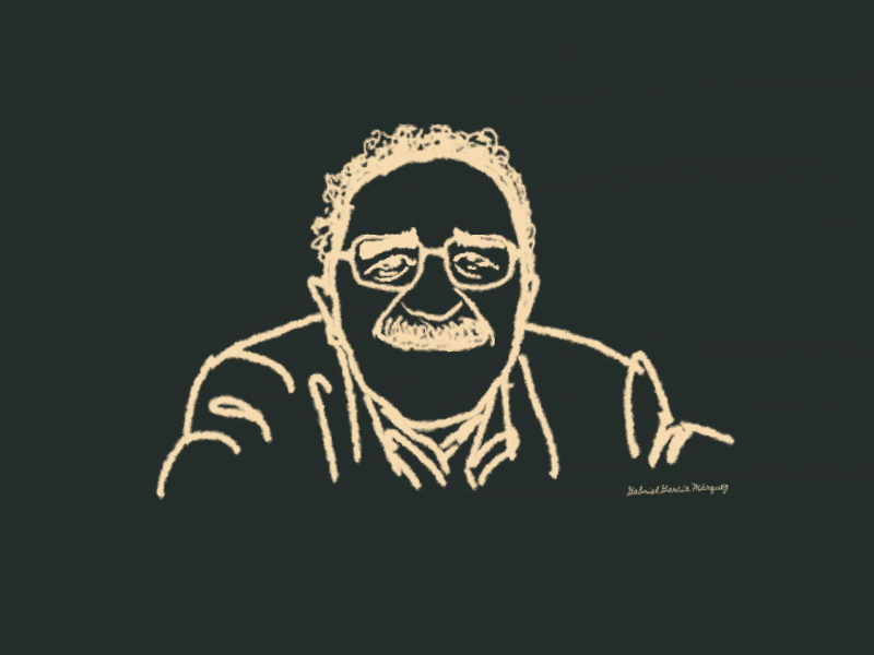 Gabriel García Márquez animation art character illustration