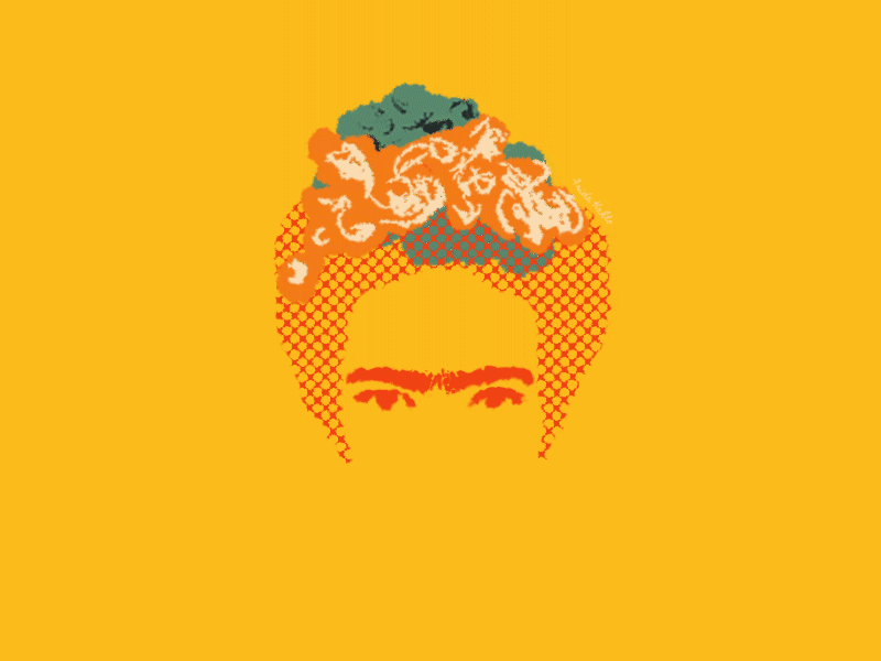 Frida Kahlo animation art character illustration